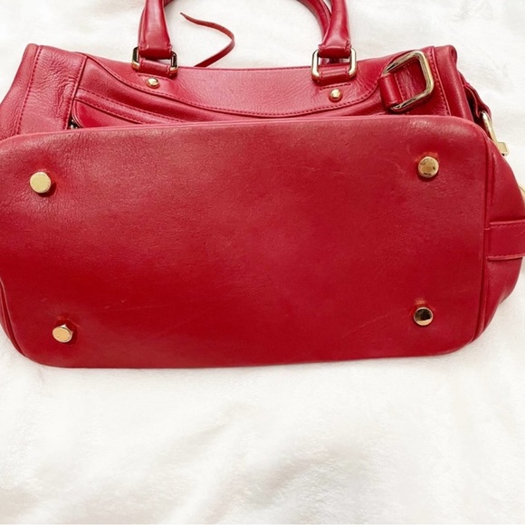 Rebecca Minkoff red leather mini handle bag top handle - Picture 5 of 9